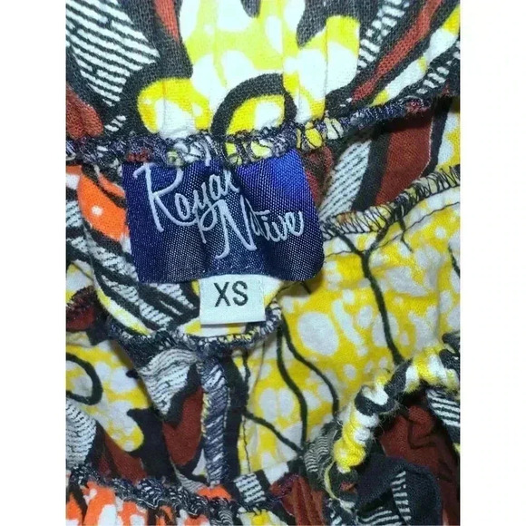 The Royal Native Harem Capri Pants yellow, rust Art Deco Dopamine sz xs - Picture 4 of 4